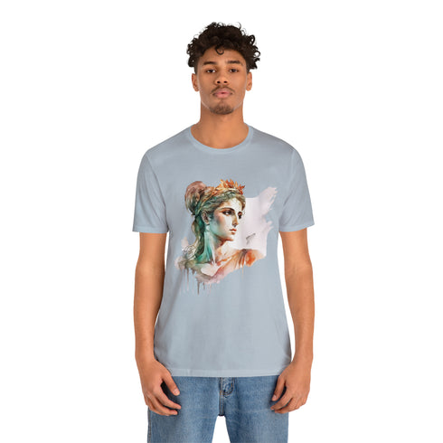 Greecian Goddess in Watercolor - Short Sleeve Tee